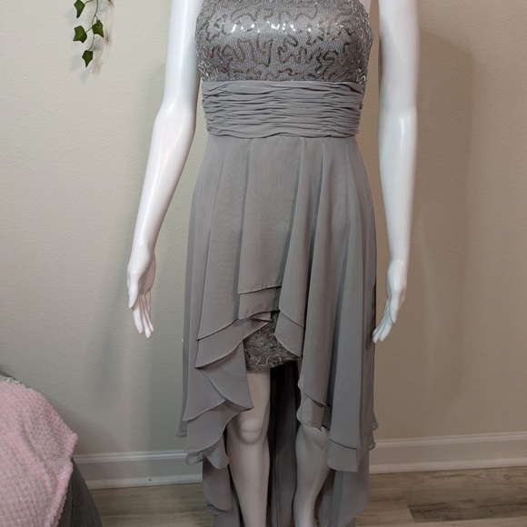 Dancing Queen sequins Gowns for wedding, prom, formal event etc NWT blue or gray - Picture 11 of 12